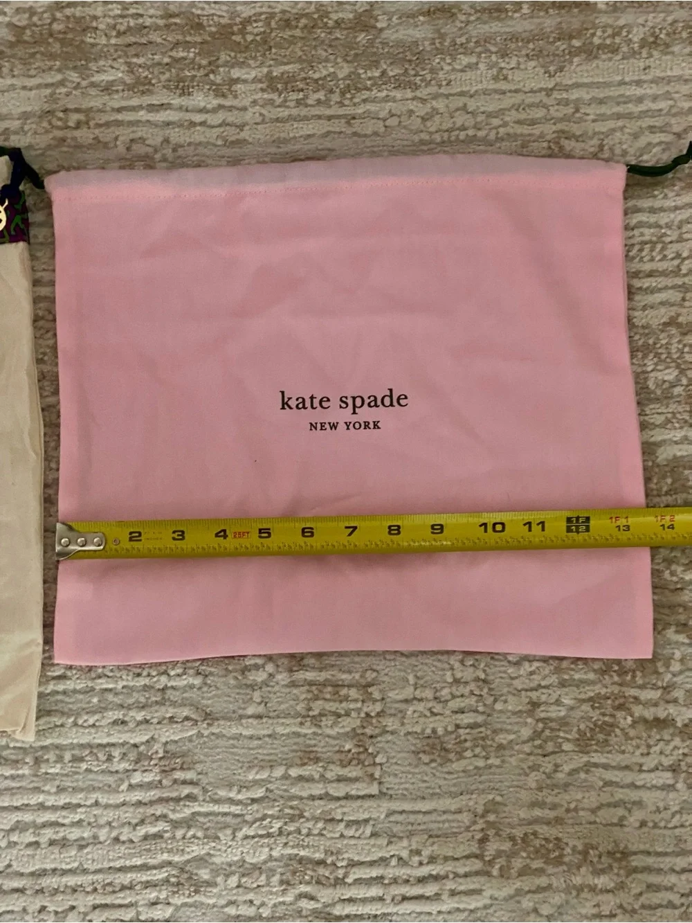 Tory Burch Canvas Dust Bag  and one Kate Spade New York Pink Dust Bag